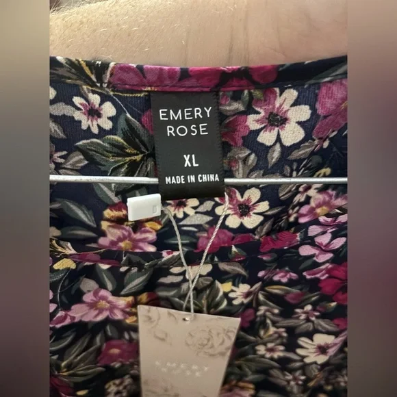 NWT Moody Floral Midi Dress - Black and Pink - Picture 6 of 8